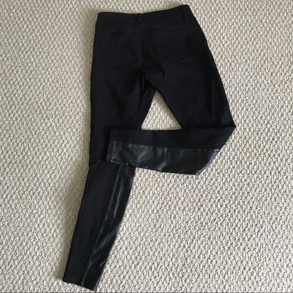 J Crew Gigi Pant with leather panel - Picture 4 of 4